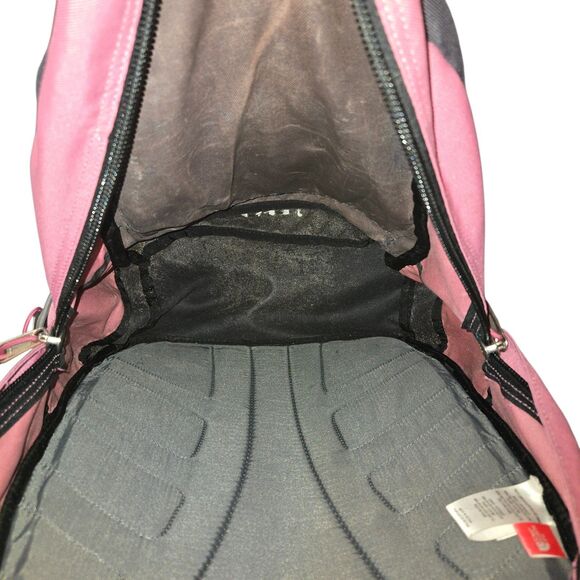 The North Face Jester Pink & Gray Canvas Large Multi-Pocket Backpack 18"X13"X6" - Picture 10 of 13